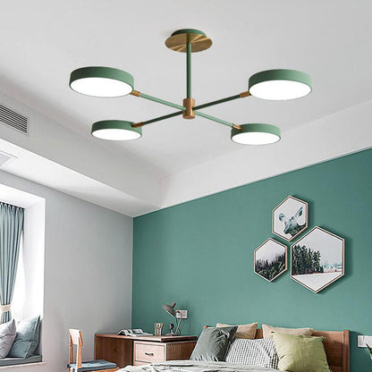 Chloé Rotatable Branch LED Chandelier with Acrylic Shades