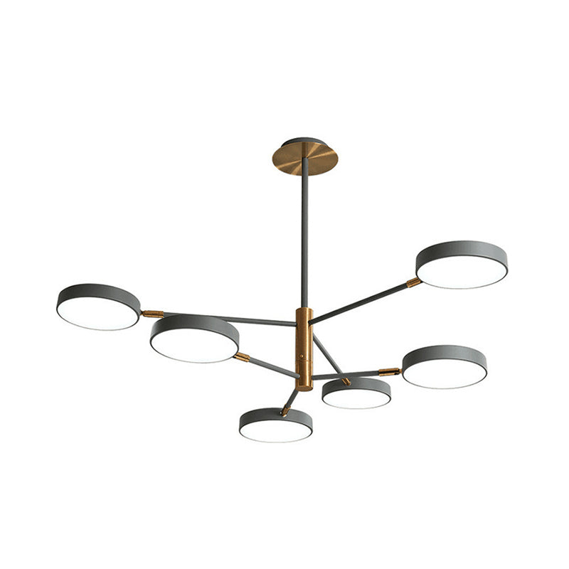 Chloé Rotatable Branch LED Chandelier with Acrylic Shades