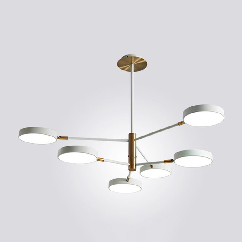 Chloé Rotatable Branch LED Chandelier with Acrylic Shades