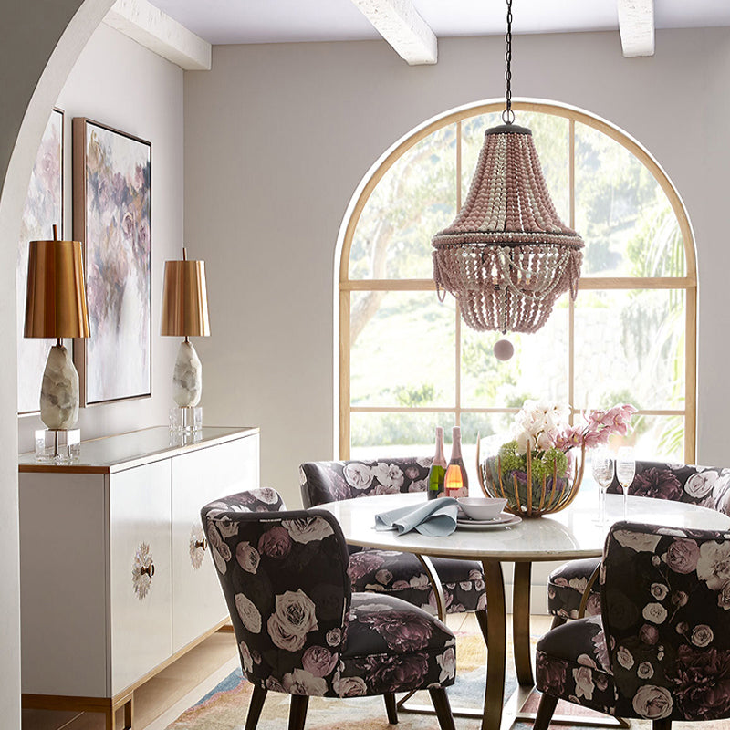 Céleste Laser Cut Wood Empire Chandelier