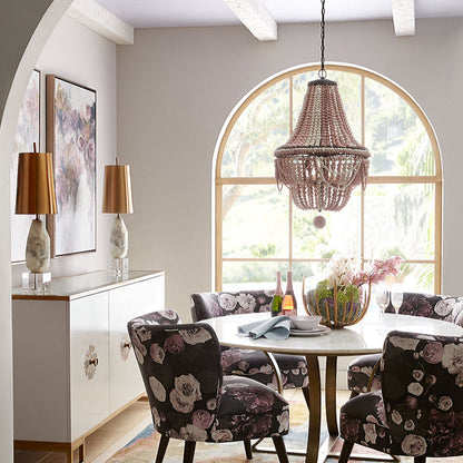 Céleste Laser Cut Wood Empire Chandelier