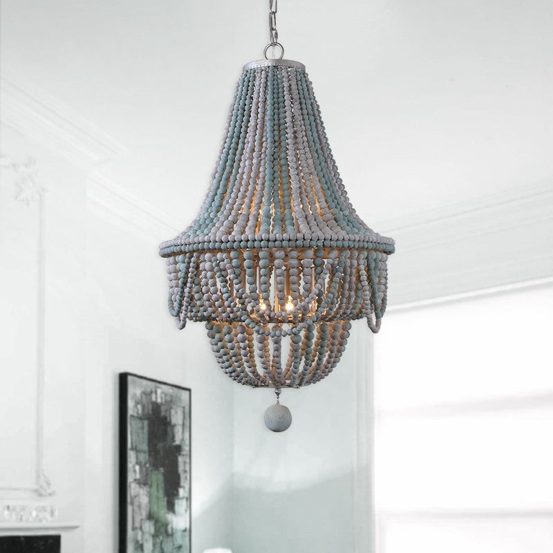 Céleste Laser Cut Wood Empire Chandelier