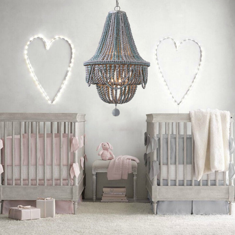 Céleste Laser Cut Wood Empire Chandelier
