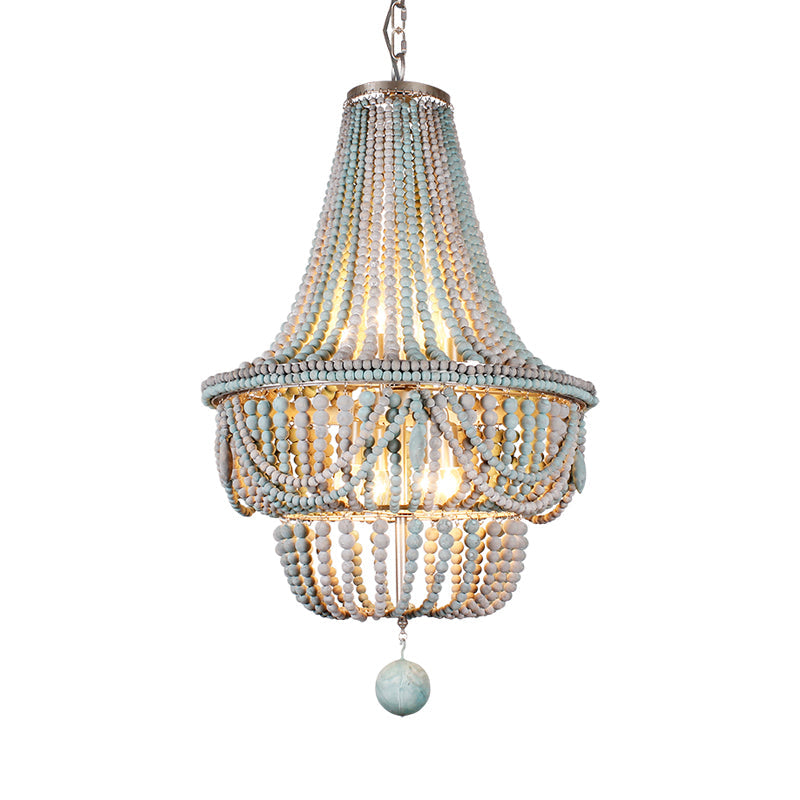 Céleste Laser Cut Wood Empire Chandelier