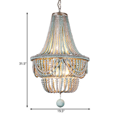 Céleste Laser Cut Wood Empire Chandelier