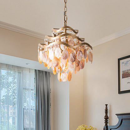 Madeleine 3-Tier Seashell Ring Chandelier