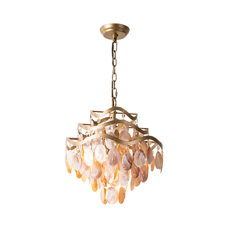 Madeleine 3-Tier Seashell Ring Chandelier