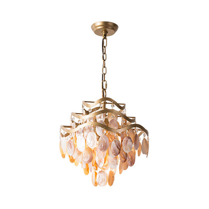 Madeleine 3-Tier Seashell Ring Chandelier