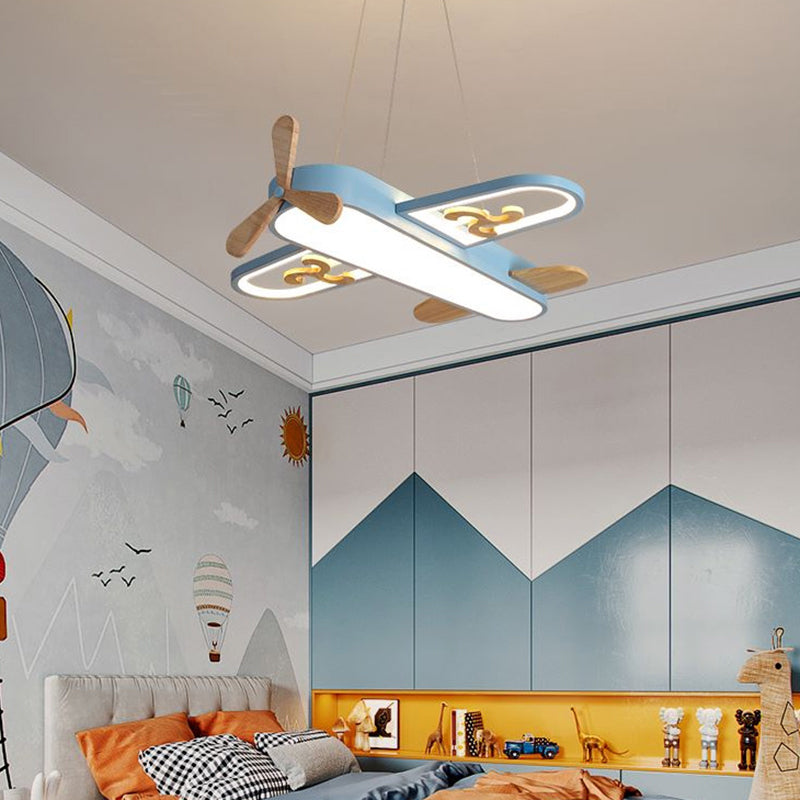 Juliette Kids Plane-Shaped LED Hanging Lamp Acrylic Pendant