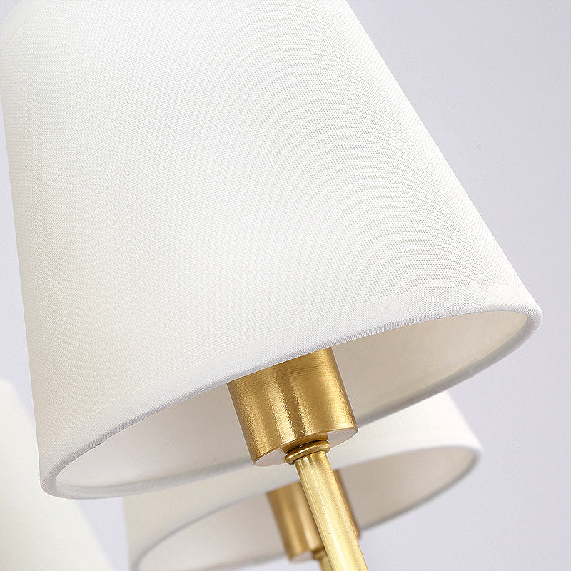 Élodie Brass Cone Fabric Wall Sconce 1/2 Light