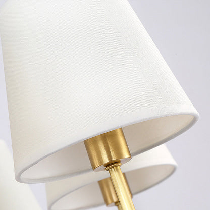 Élodie Brass Cone Fabric Wall Sconce 1/2 Light