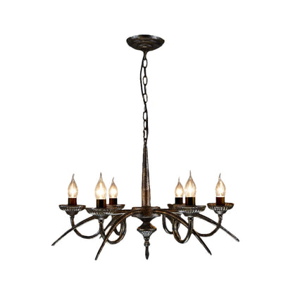 Armand Industrial Black Candelabra Chandelier Pendant Light