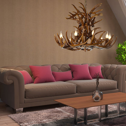 Montfleur Rustic Antler Chandelier Pendant Light