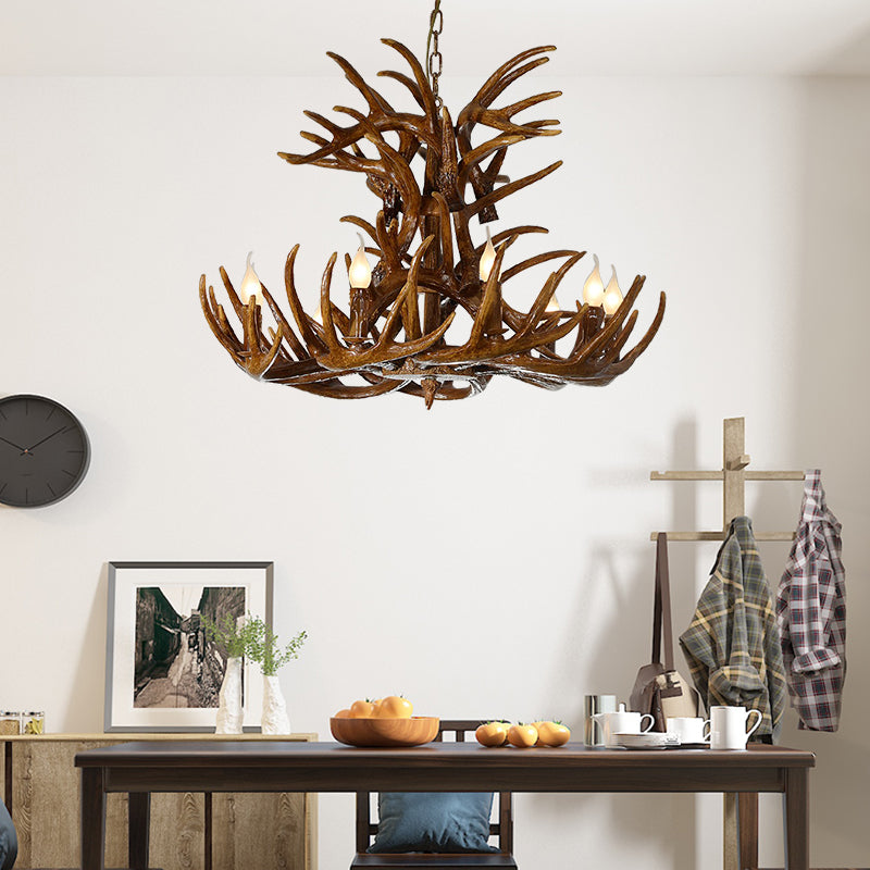 Montfleur Rustic Antler Chandelier Pendant Light