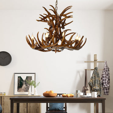 Montfleur Rustic Antler Chandelier Pendant Light