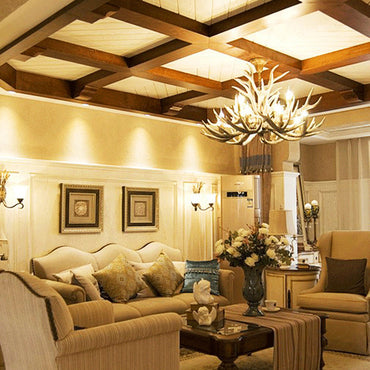 Rivière Rustic Antler Candelabra Chandelier Pendant Light