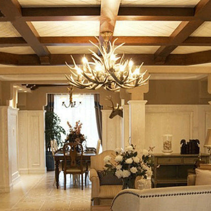 Rivière Rustic Antler Candelabra Chandelier Pendant Light