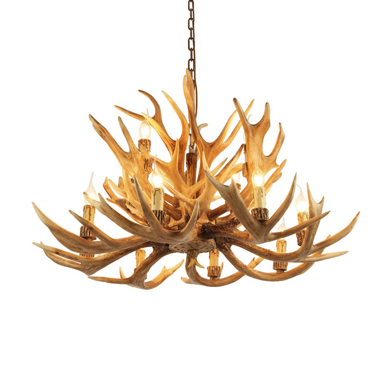 Rivière Rustic Antler Candelabra Chandelier Pendant Light