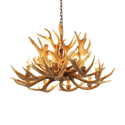 Rivière Rustic Antler Candelabra Chandelier Pendant Light