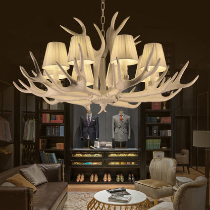 Valcourt Rustic Antler Cone Shade Chandelier Pendant Light