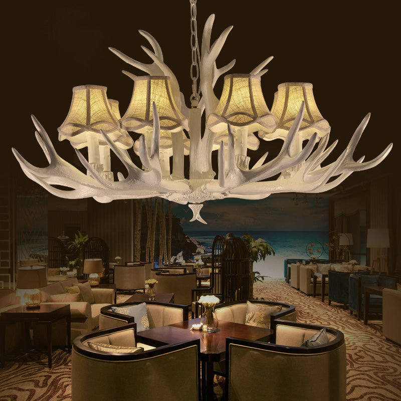 Valcourt Rustic Antler Cone Shade Chandelier Pendant Light