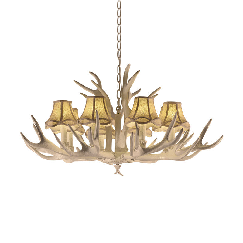 Valcourt Rustic Antler Cone Shade Chandelier Pendant Light