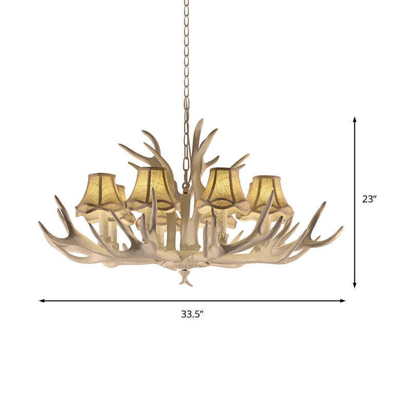 Valcourt Rustic Antler Cone Shade Chandelier Pendant Light
