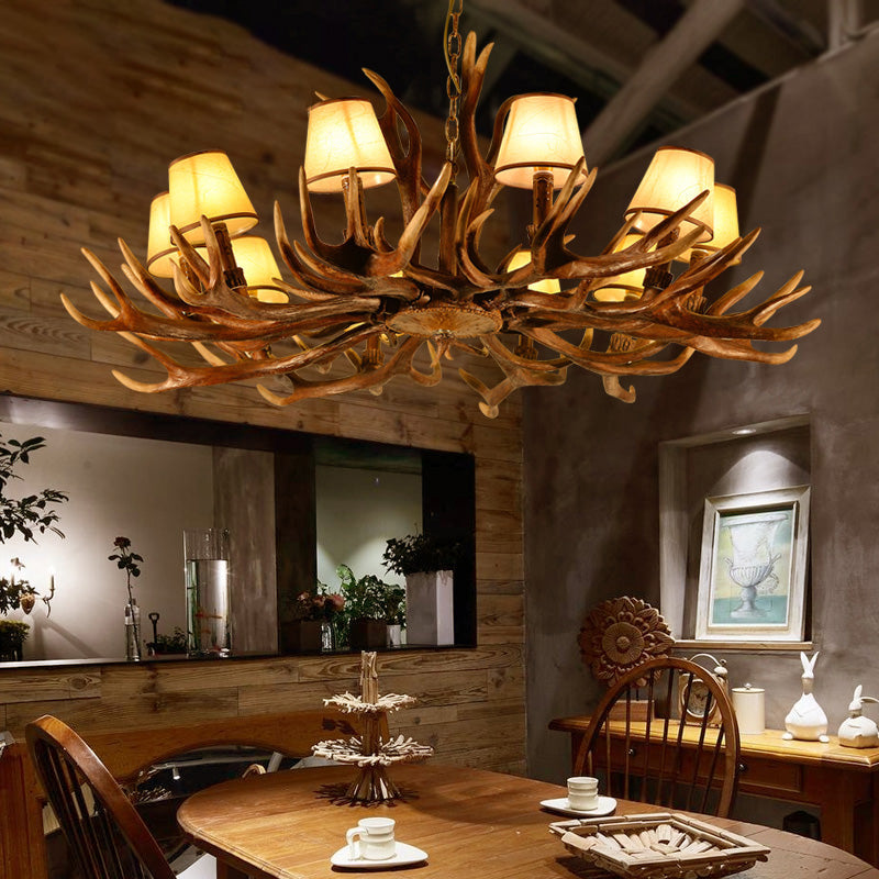 Renard Traditional Conical Shade Chandelier Pendant Light