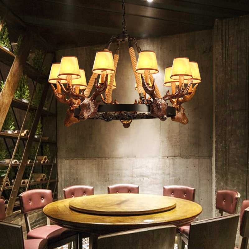 Renard Traditional Conical Shade Chandelier Pendant Light