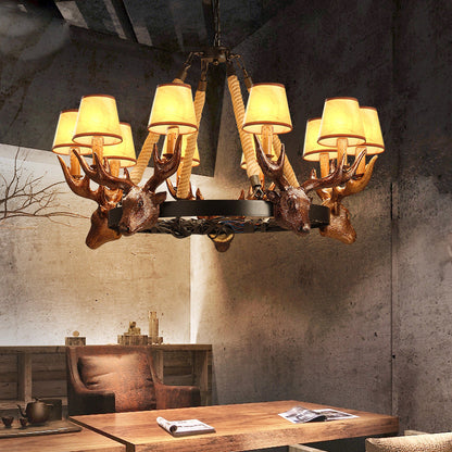 Renard Traditional Conical Shade Chandelier Pendant Light
