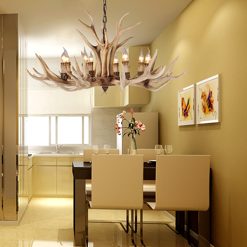 Isabelle Deer Antler Resin Chandelier