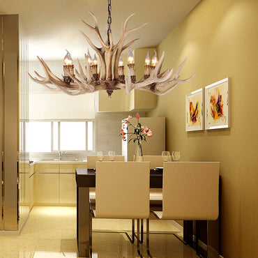 Isabelle Deer Antler Resin Chandelier