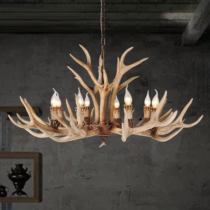 Isabelle Deer Antler Resin Chandelier