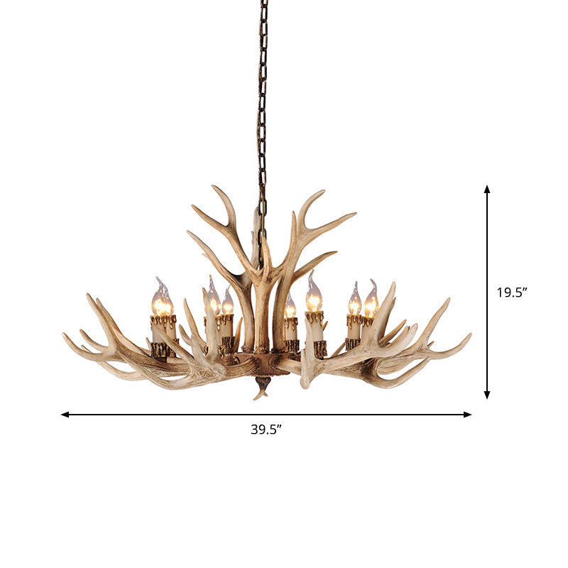 Isabelle Deer Antler Resin Chandelier
