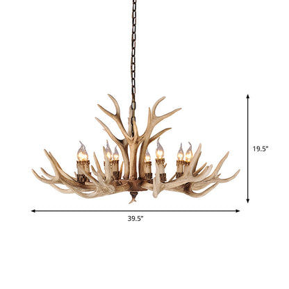 Isabelle Deer Antler Resin Chandelier