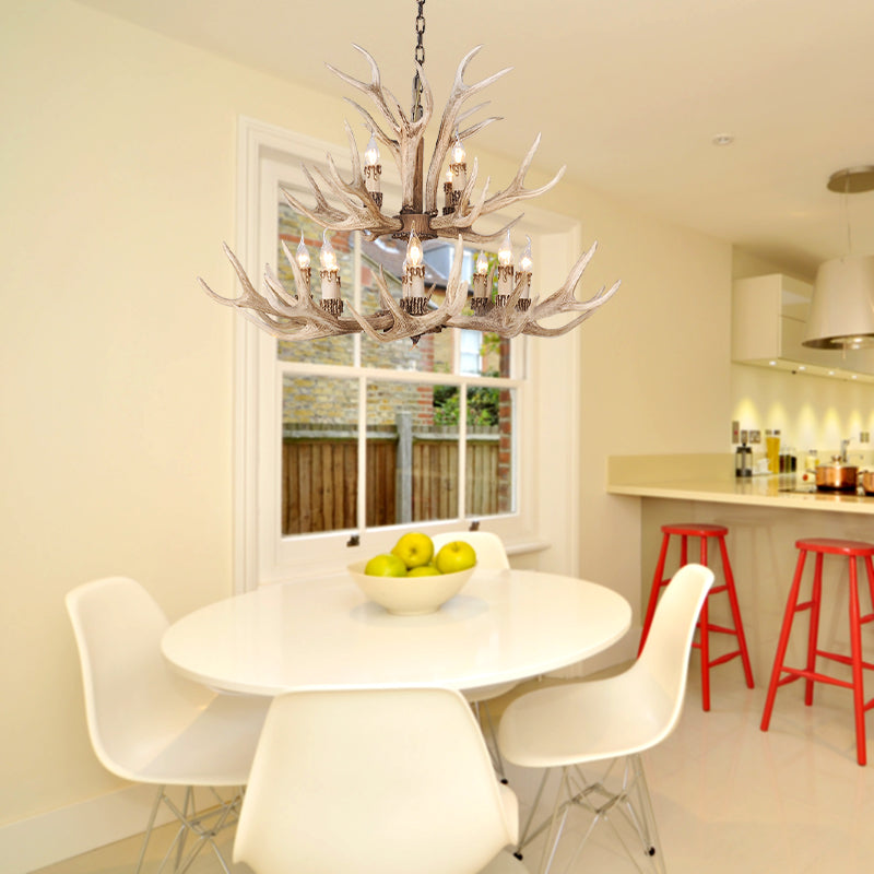 Isabelle Deer Antler Resin Chandelier