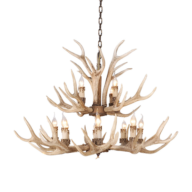Isabelle Deer Antler Resin Chandelier