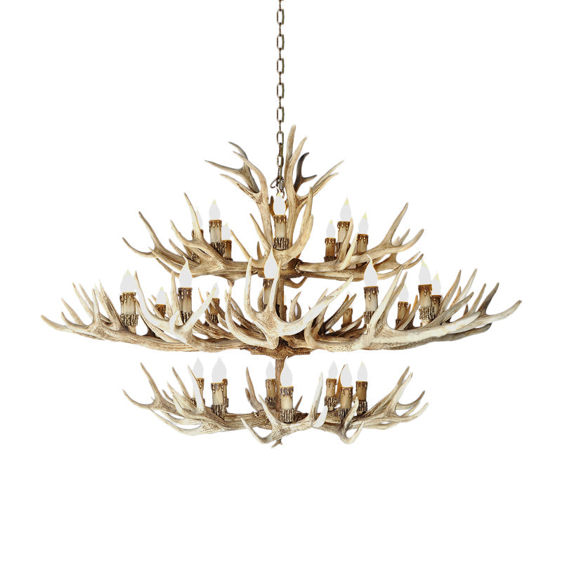 Isabelle Deer Antler Resin Chandelier