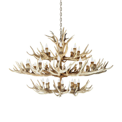 Isabelle Deer Antler Resin Chandelier