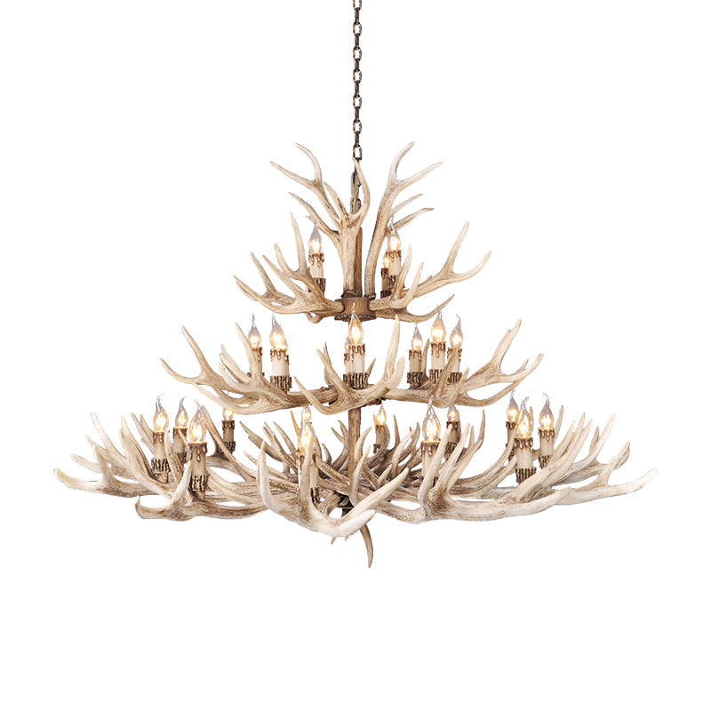 Isabelle Deer Antler Resin Chandelier