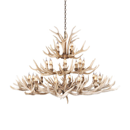 Isabelle Deer Antler Resin Chandelier