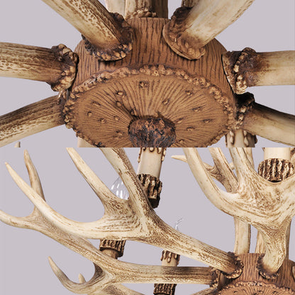 Isabelle Deer Antler Resin Chandelier