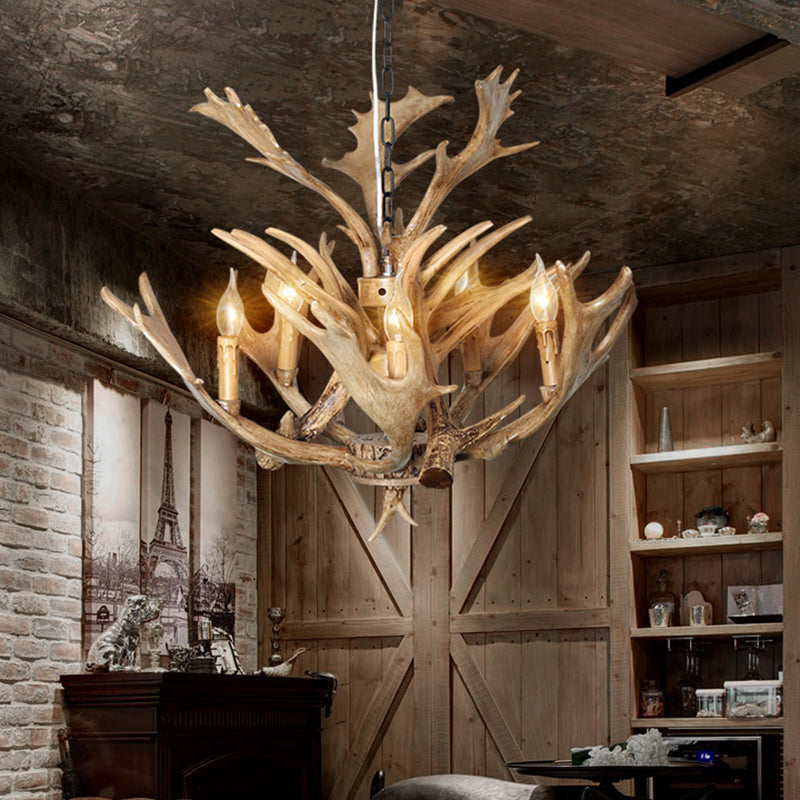 Marceau Rustic Candle Chandelier Pendant Light