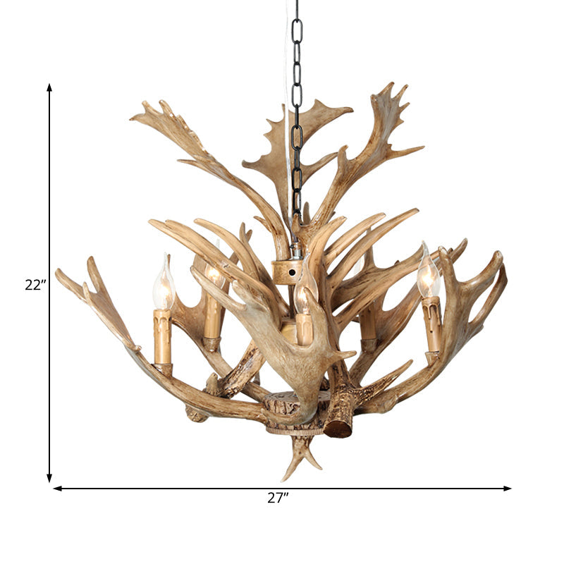 Marceau Rustic Candle Chandelier Pendant Light