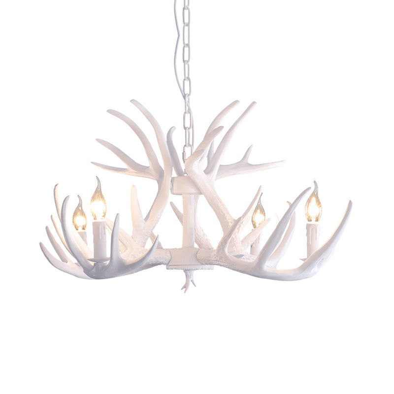 Valmont White Faux Antler Chandelier Pendant Light