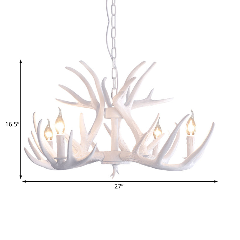 Valmont White Faux Antler Chandelier Pendant Light