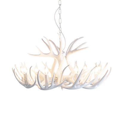 Valmont White Faux Antler Chandelier Pendant Light
