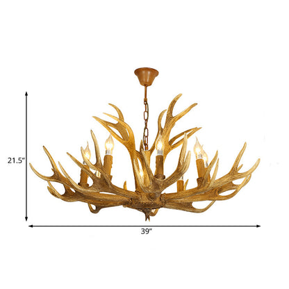 Ardenne Rustic Deer Antler Chandelier Pendant Light