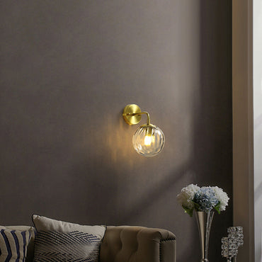 Céline Ripple Glass Globe Wall Light Sconce