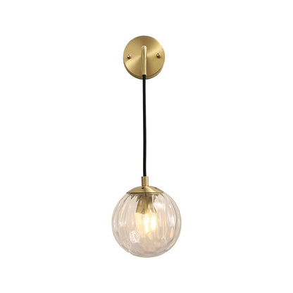 Céline Ripple Glass Globe Wall Light Sconce